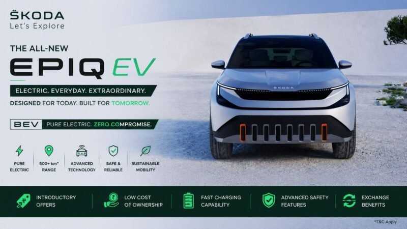 Skoda Epiq EV Global Debut May 19: Up to 425 km Range, India Launch Timeline and Expected Price